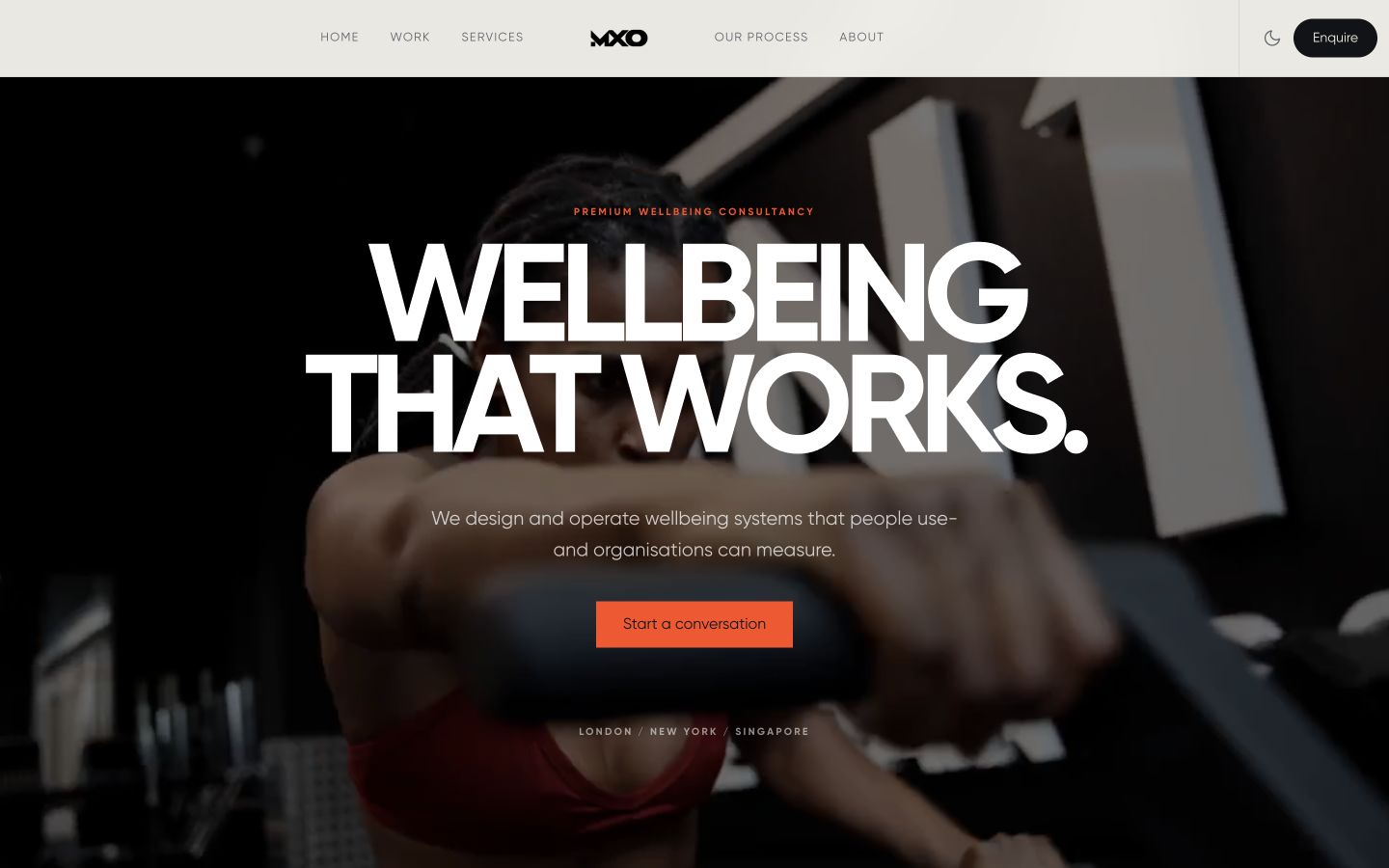 MXO website homepage