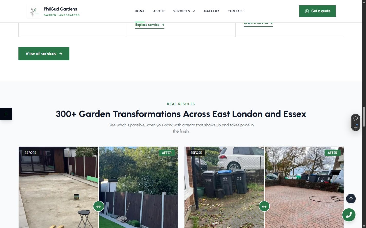 PhilGud Gardens website, results section